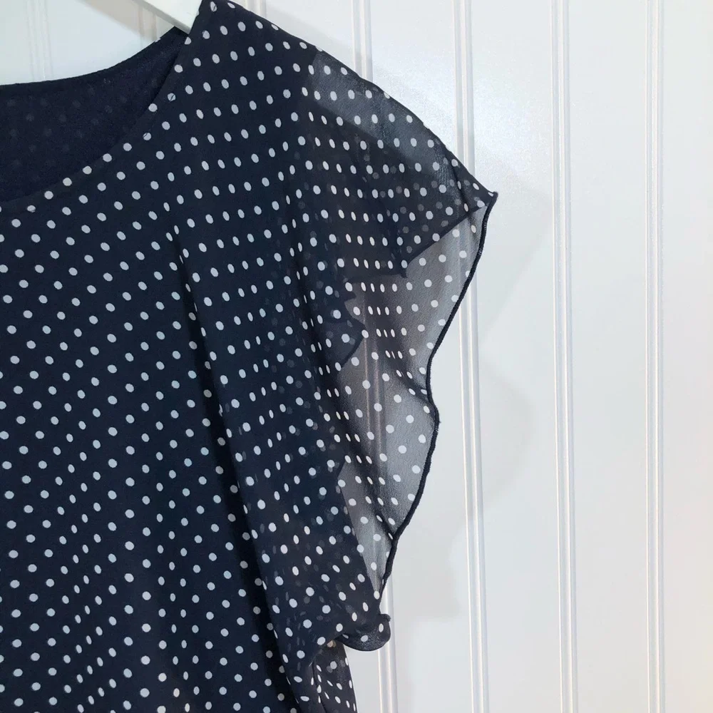 Mimi Chica EUC Navy Polka Dot Mini Dress XS